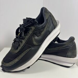 Nike Sacai LDWaffle Mens Size 10 Black Low Top Running Sneaker BV0073-002